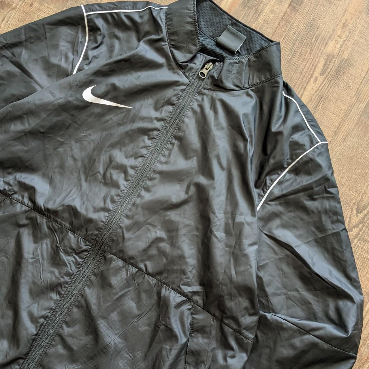 Nike y2k black windbreaker jacket in black