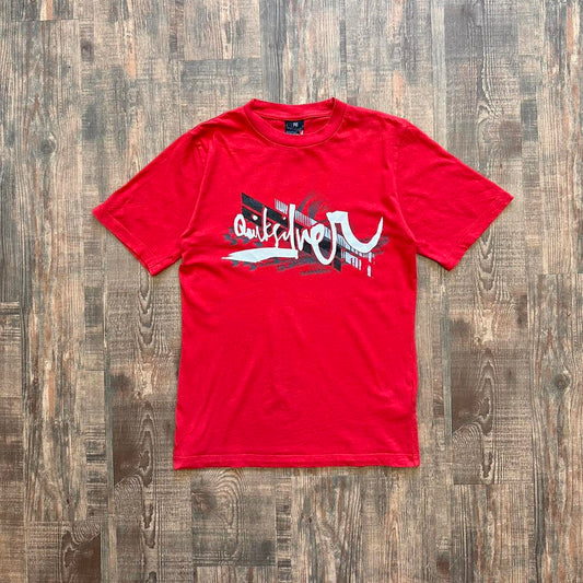 Quiksilver 2000s graffiti logo spell out T shirt