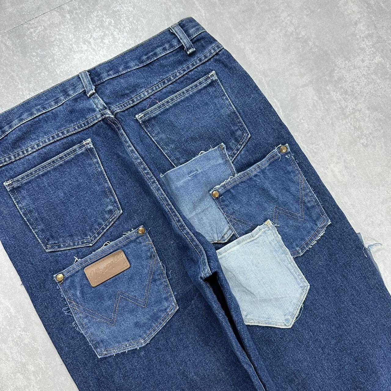 Patchwork hip hop skate jeans