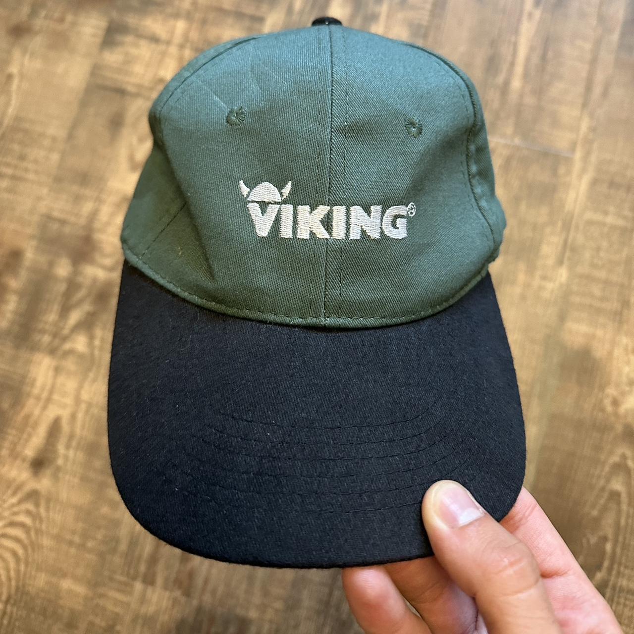 Viking 00s dad cap in green and black