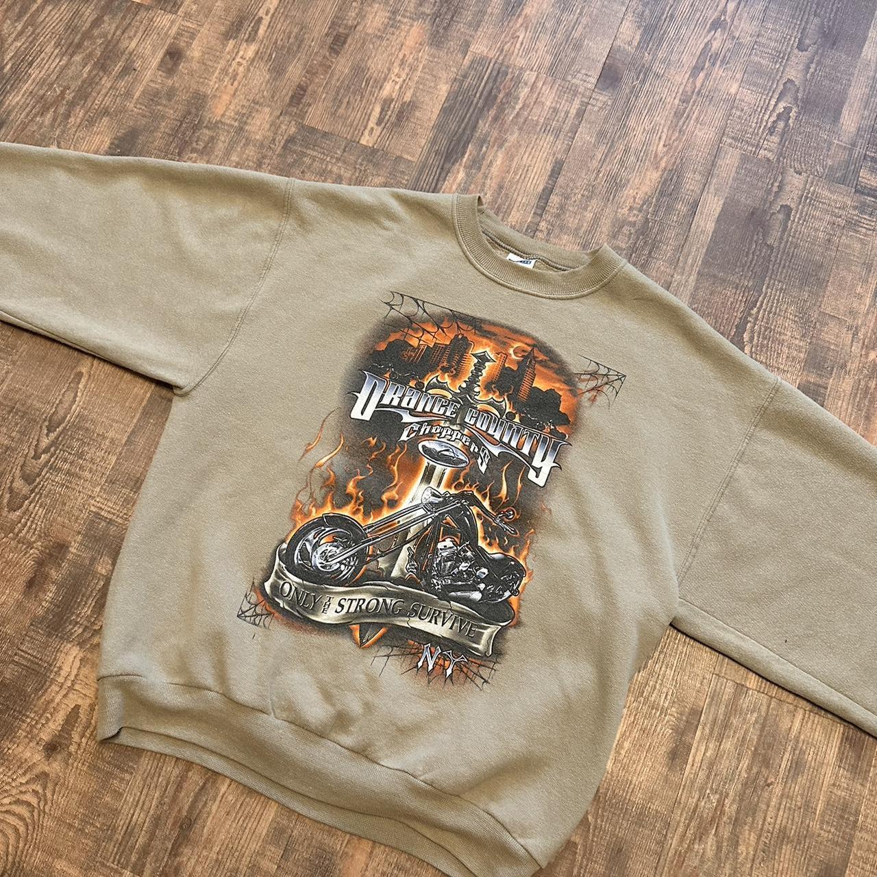 Vintage 90s/00s Jerzees American choppers (similar to Harley Davidson) pullover sweatshirt