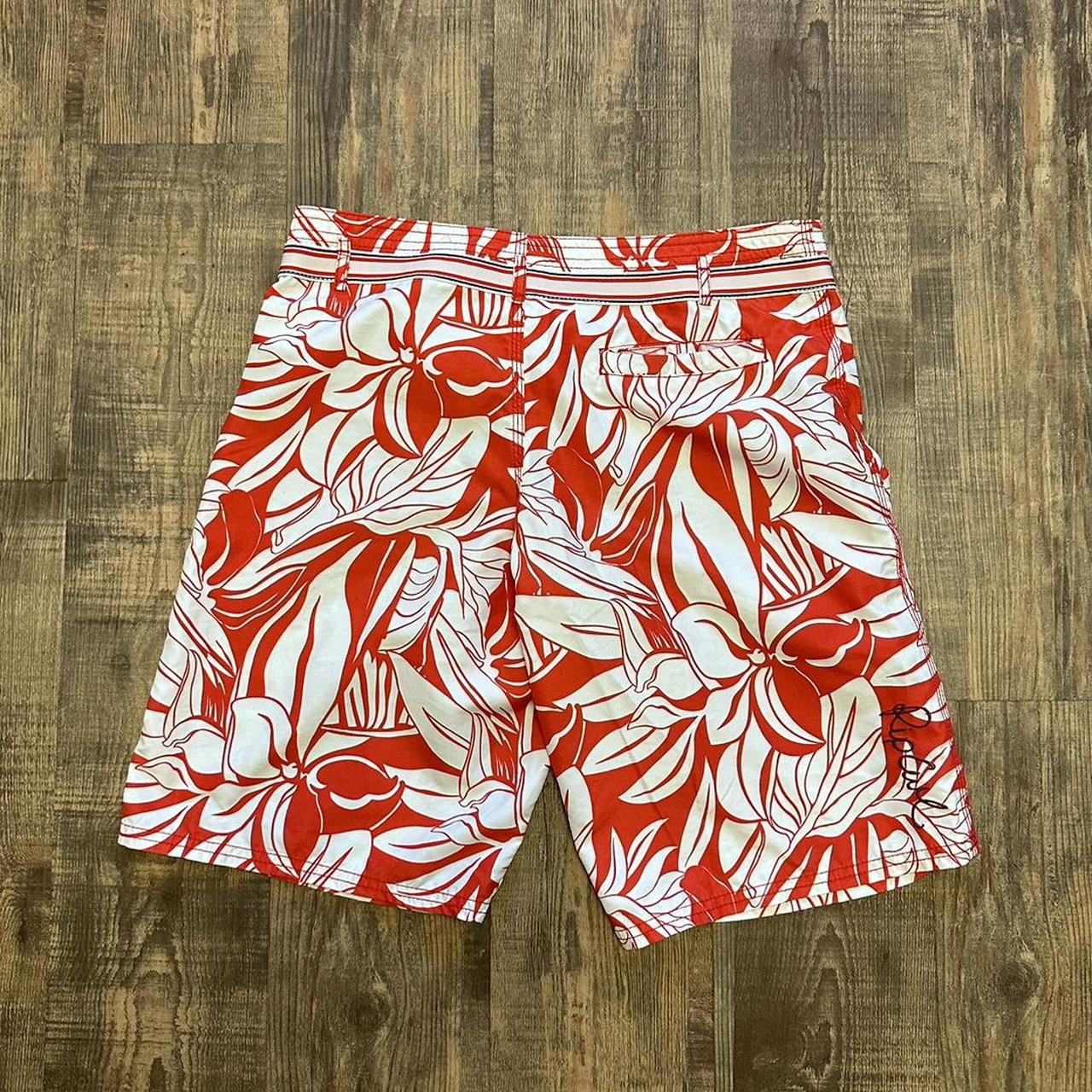 Rip Curl 00s boardcore flower pattern swim shorts