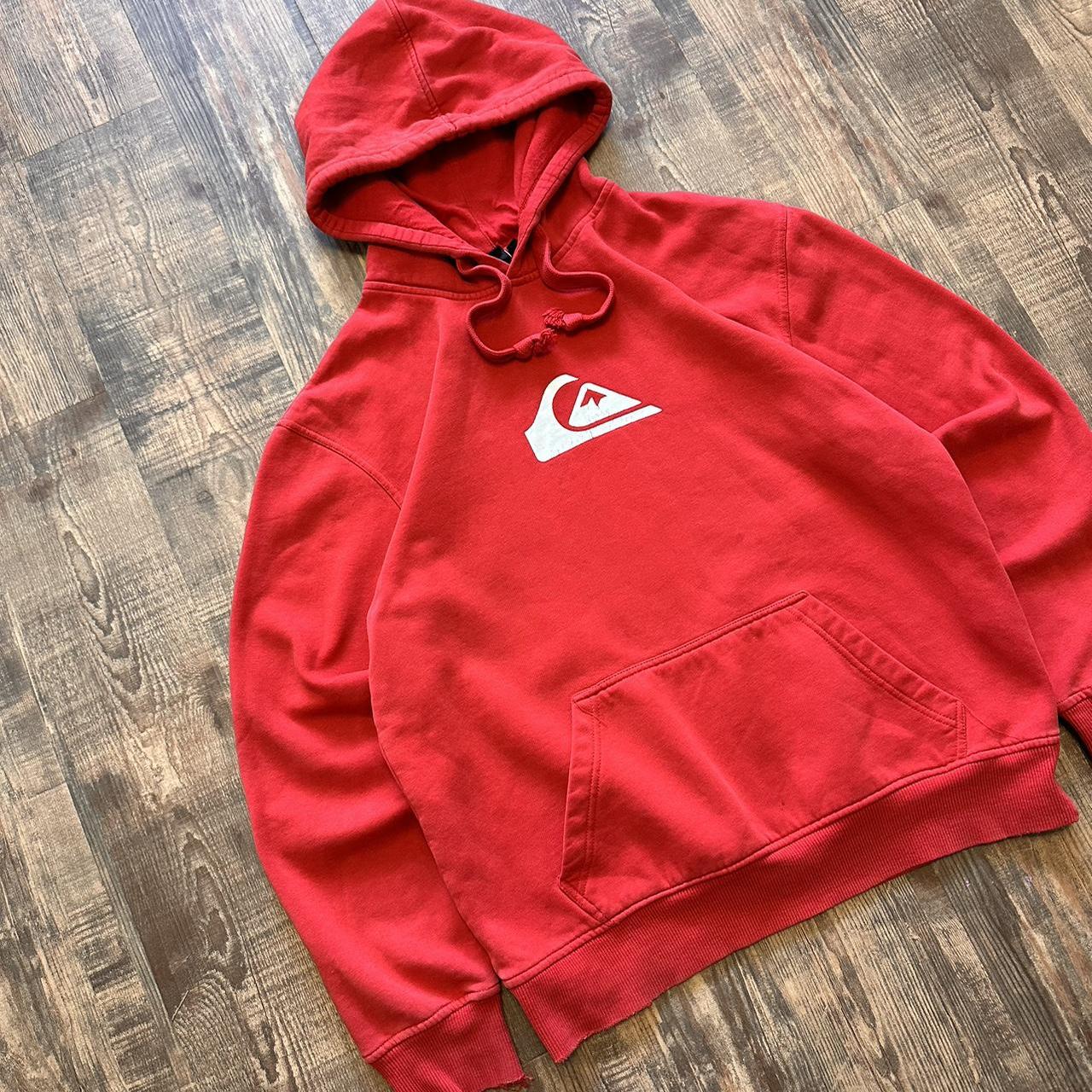 Quiksilver 2000s distressed surfwear hoodie