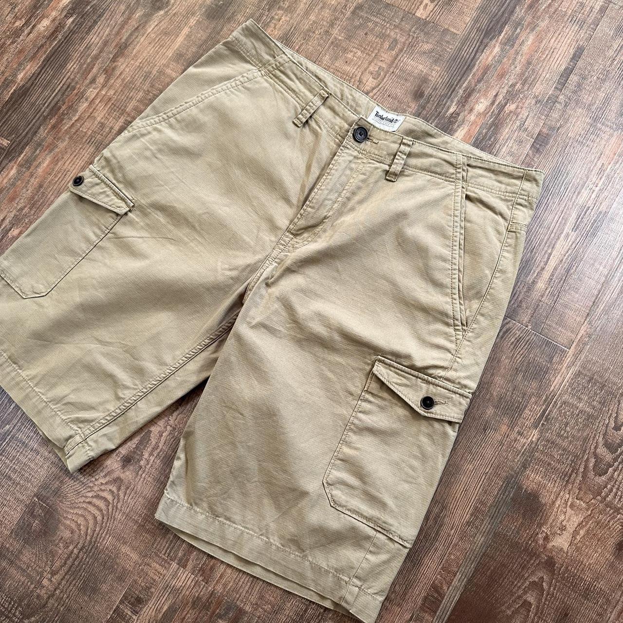 Timberland y2k cargo utility shorts in sand/beige