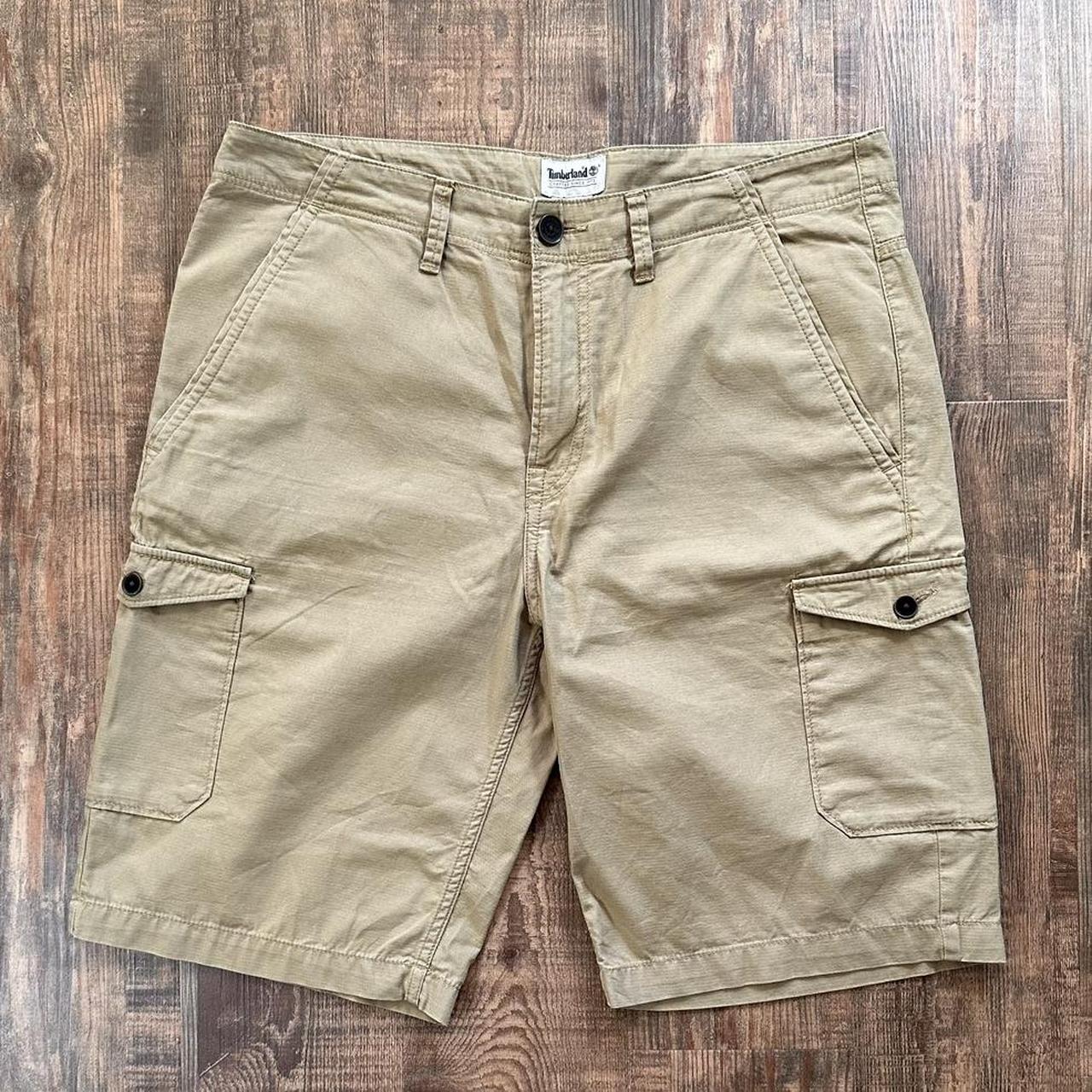 Timberland y2k cargo utility shorts in sand/beige