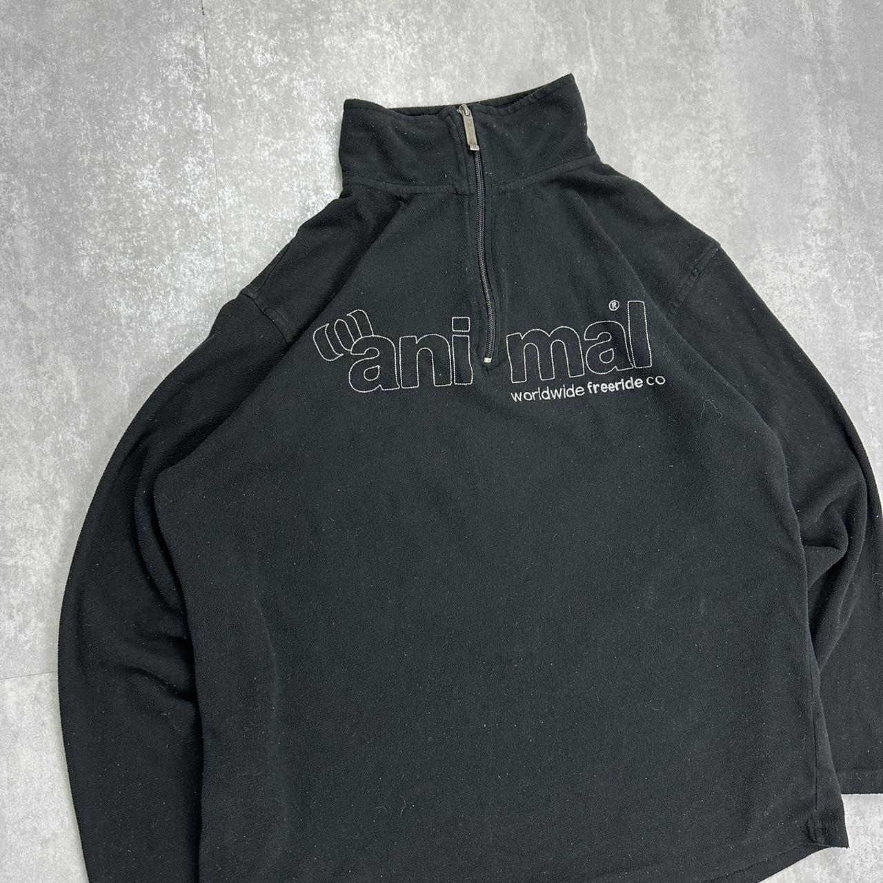 Animal 2000s spell out fleece zip