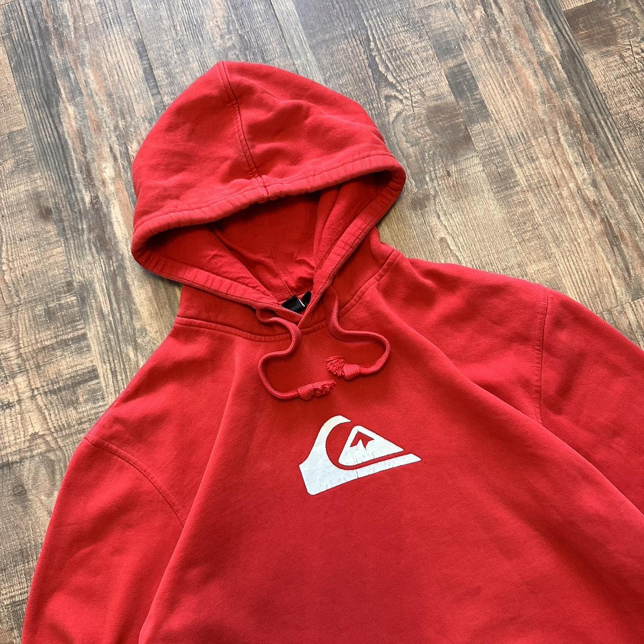 Quiksilver 2000s distressed surfwear hoodie