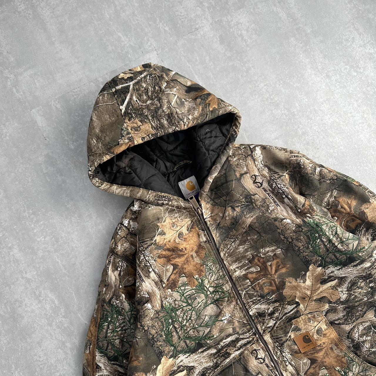 Carhartt 2000s style reworked Real Tree pattern detroit hoodie jacket