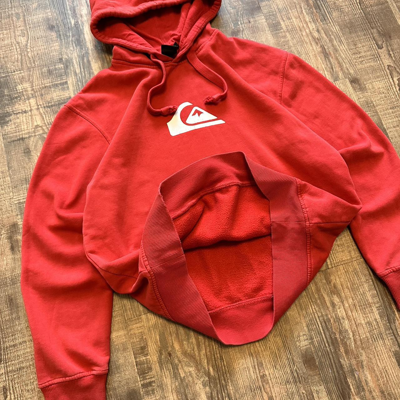 Quiksilver 2000s distressed surfwear hoodie