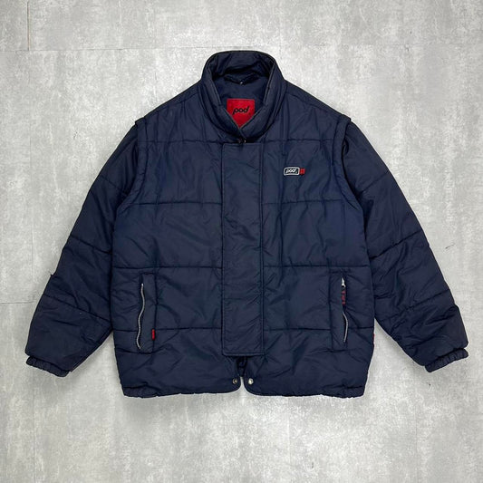 Pod red label 2000s 2-1 gilet puffer jacket/coat