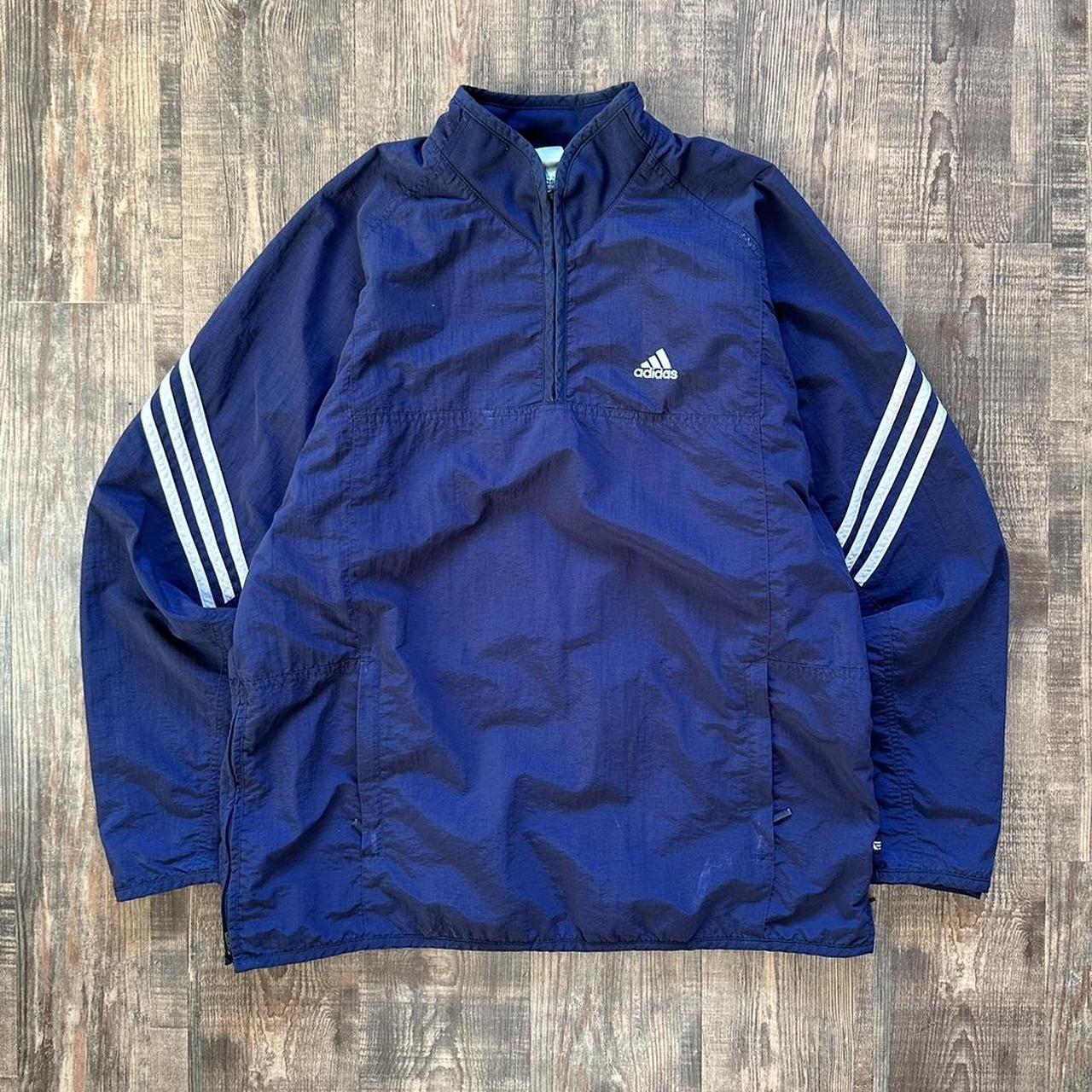 Adidas 2000s 1/4 zip pullover windbreaker