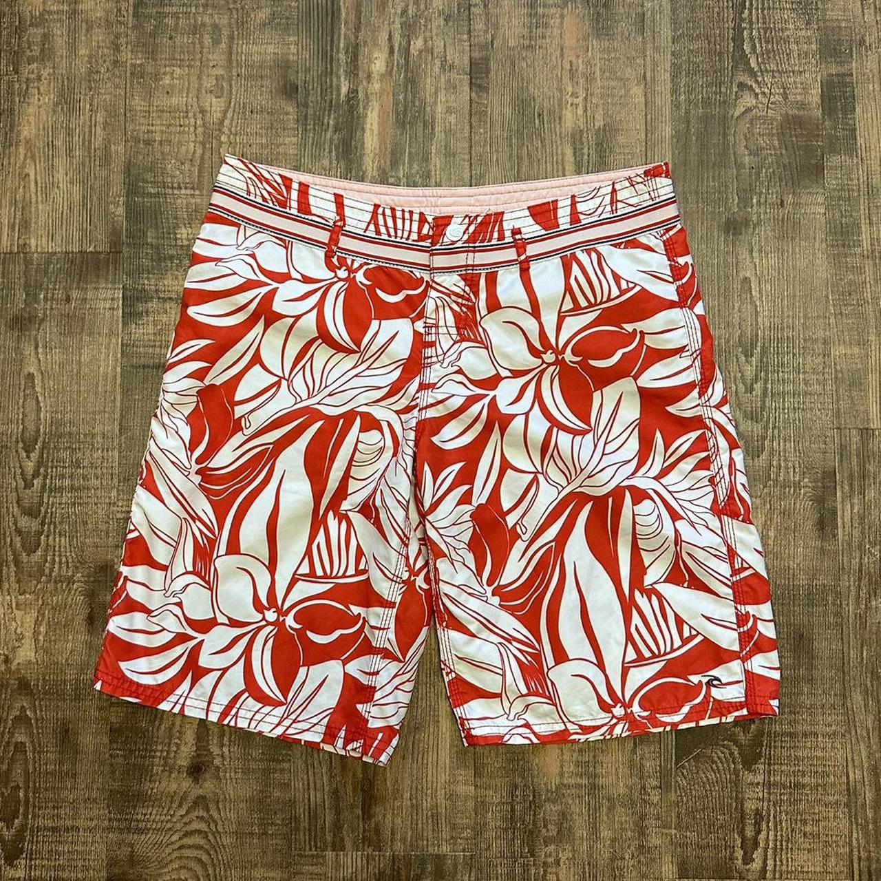 Rip Curl 00s boardcore flower pattern swim shorts