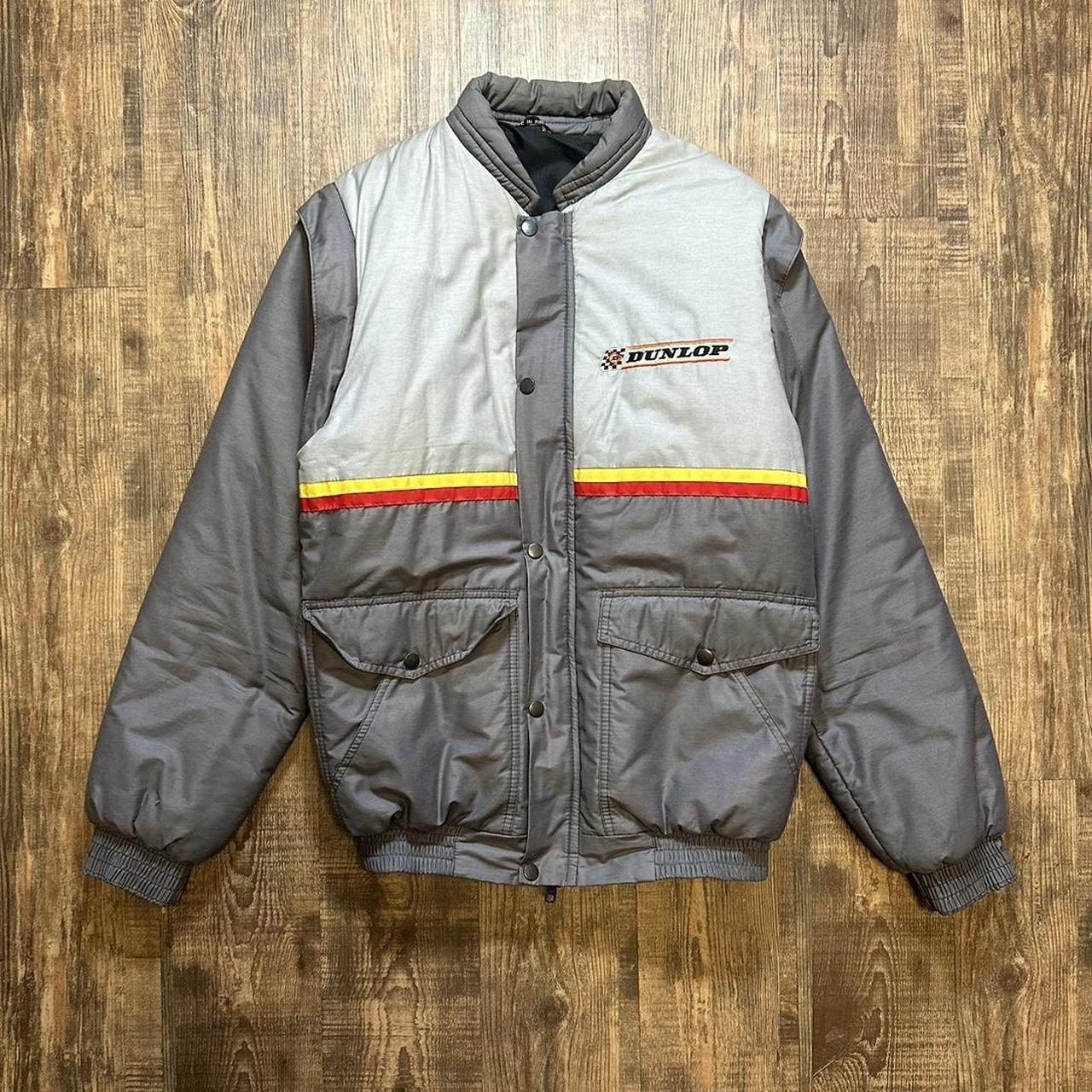 Vintage Dunlop tyres 90s racing jacket