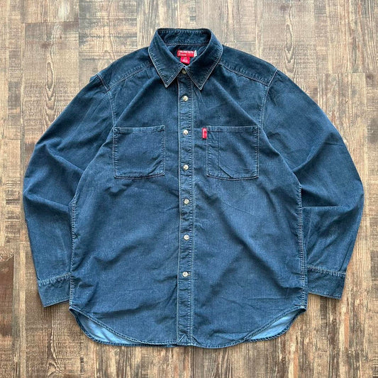 Guess Jeans vintage 00s lightweight denim shirt in classic dark blue