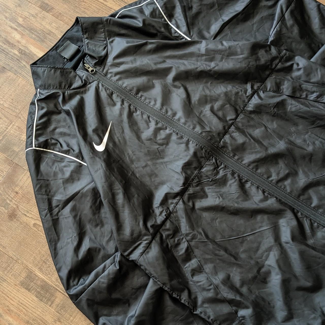 Nike y2k black windbreaker jacket in black