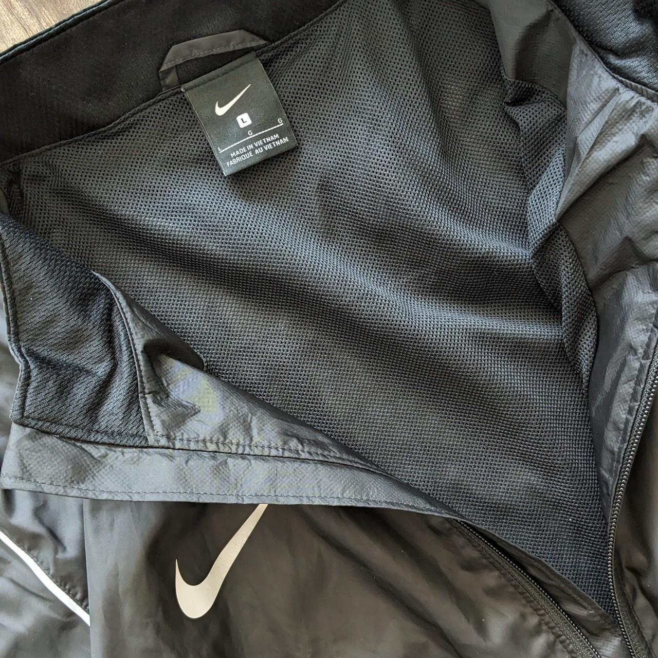 Nike y2k black windbreaker jacket in black