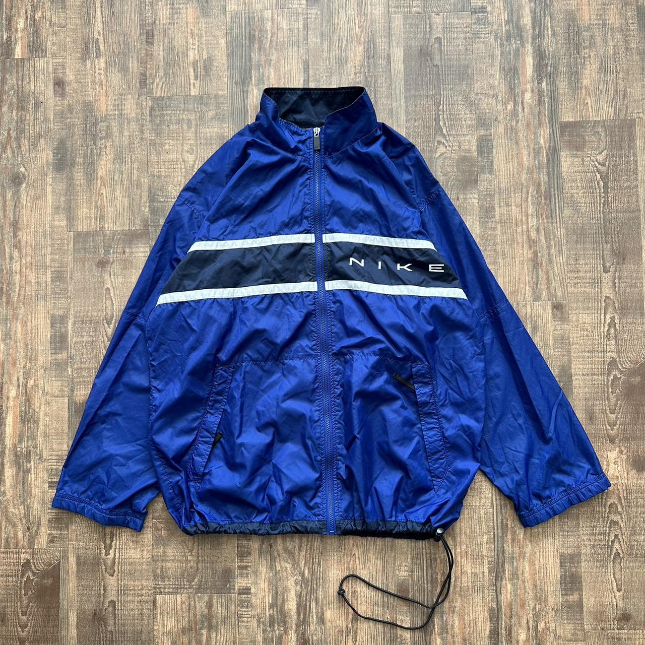 Nike 00s vintage jacket in blue and black with white detailing