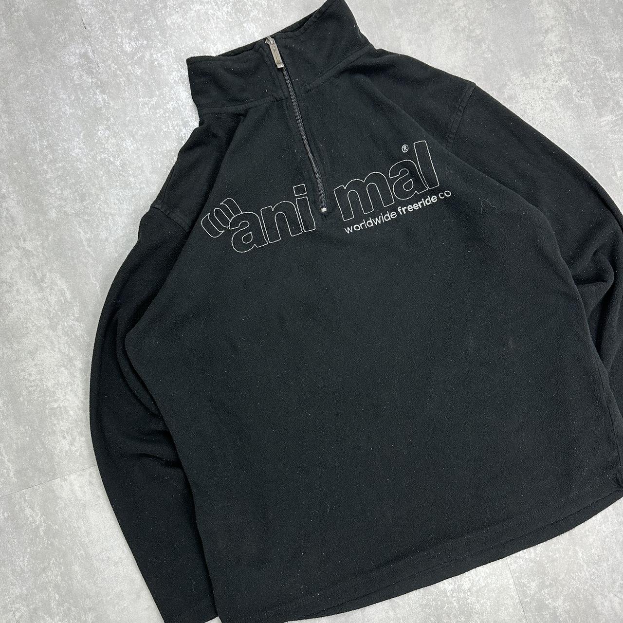 Animal 2000s spell out fleece zip