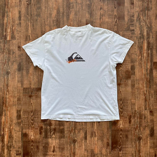 Quiksilver 2000s spell out logo T shirt