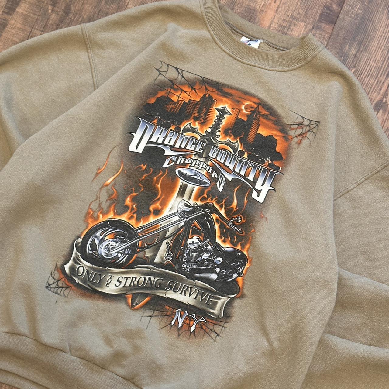 Vintage 90s/00s Jerzees American choppers (similar to Harley Davidson) pullover sweatshirt