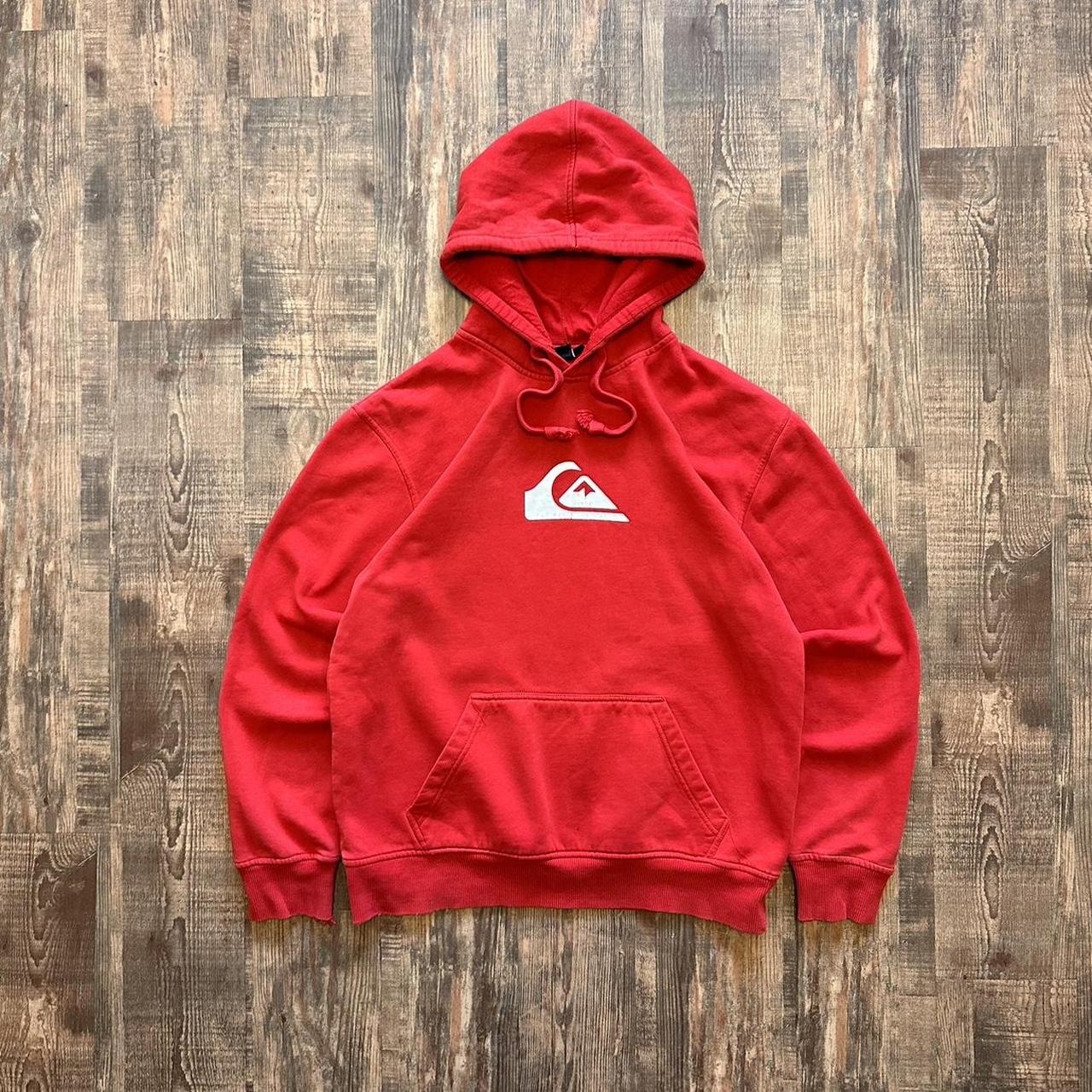 Quiksilver 2000s distressed surfwear hoodie