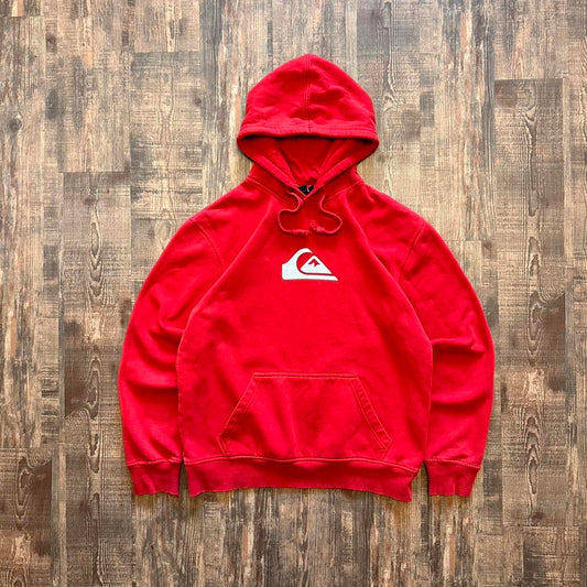 Quiksilver 2000s distressed surfwear hoodie