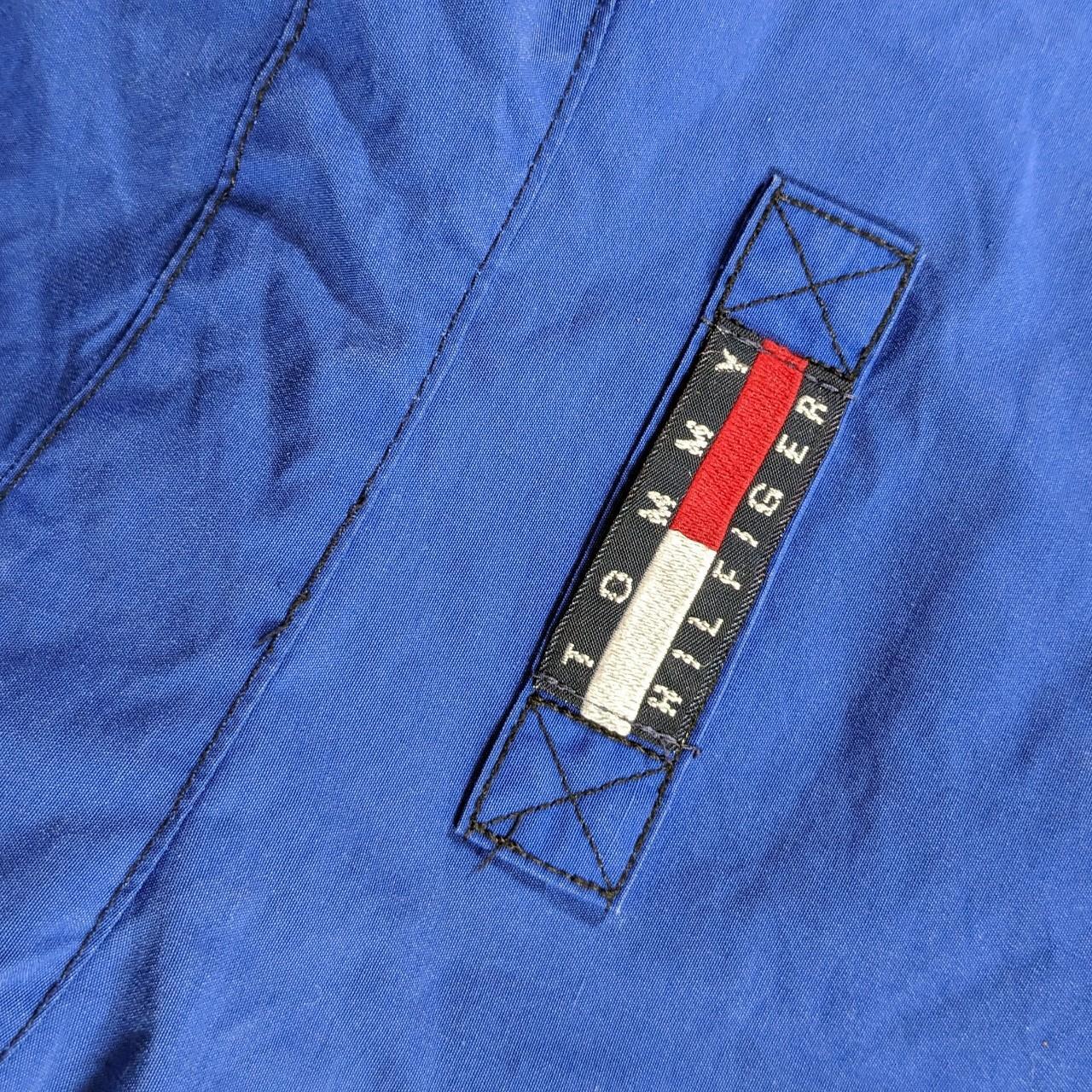 Vintage Tommy Hilfiger Lightweight 90s/Y2K rain coat in classic Tommy blue with logo on arm and sick