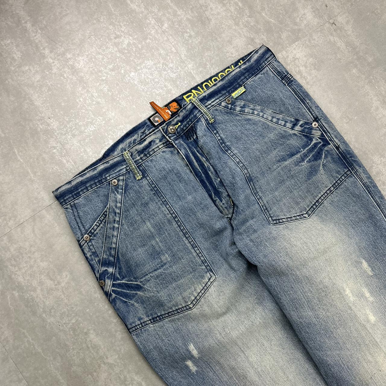 Akademiks 2000s baggy spellout skate jeans