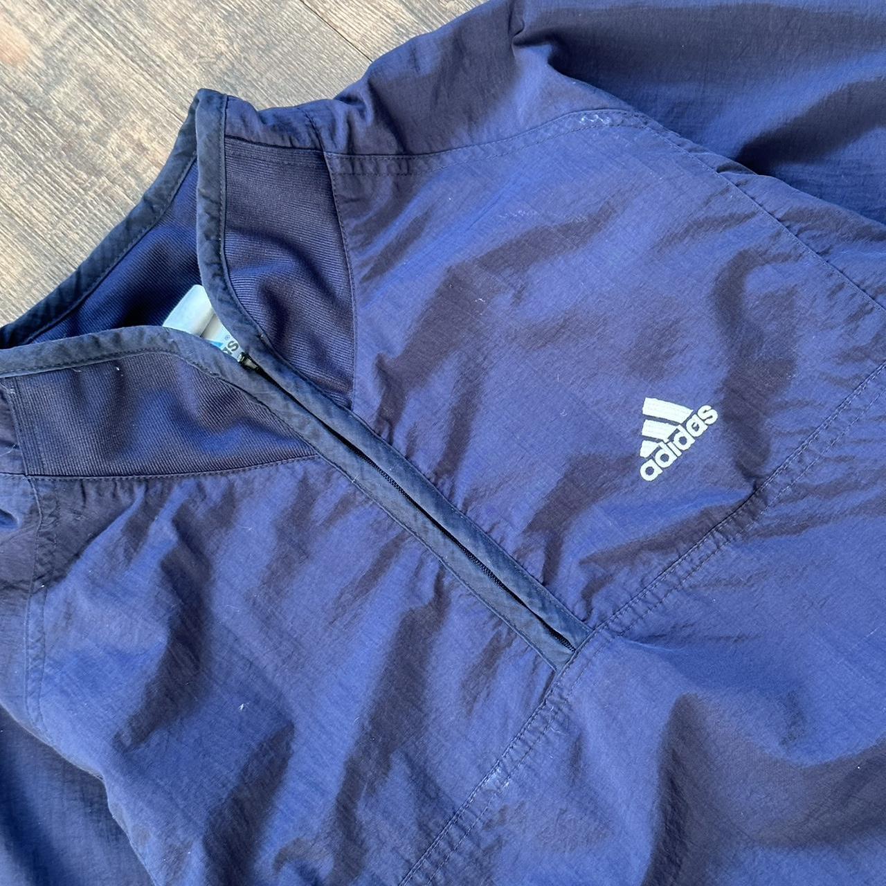 Adidas 2000s 1/4 zip pullover windbreaker