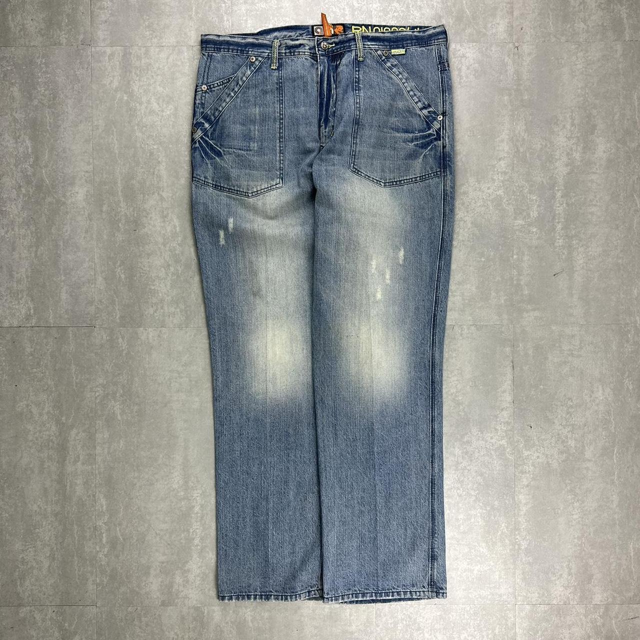 Akademiks 2000s baggy spellout skate jeans