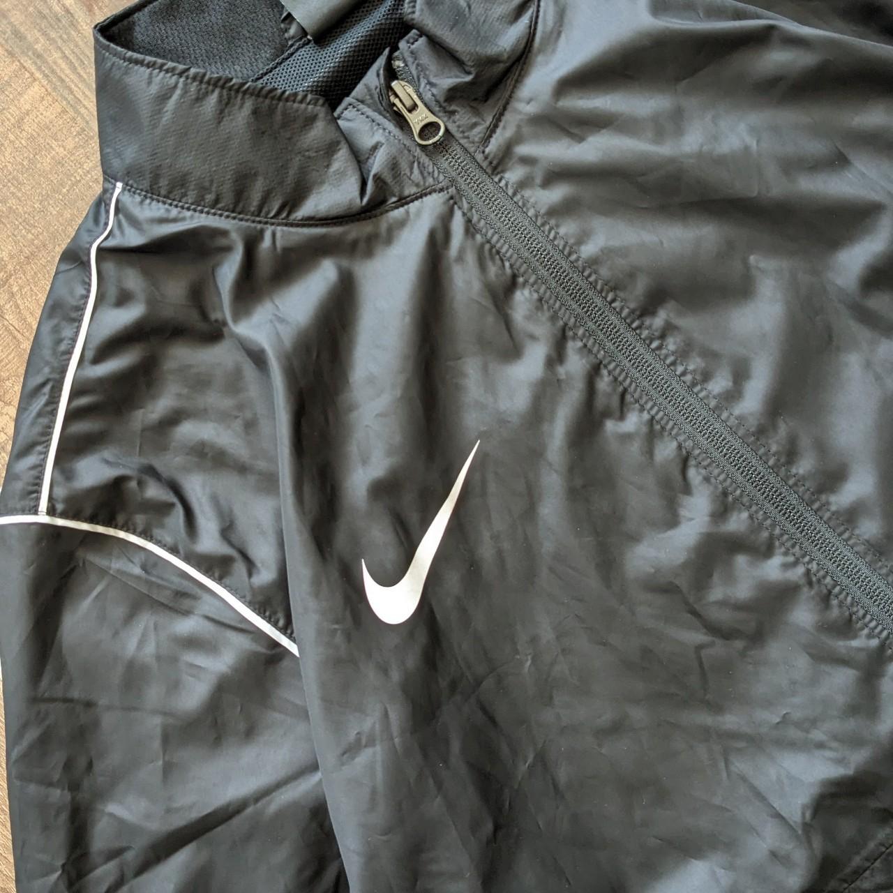 Nike y2k black windbreaker jacket in black