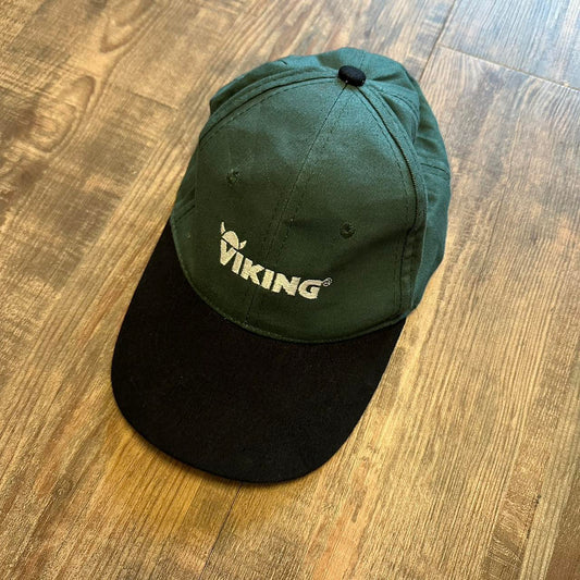 Viking 00s dad cap in green and black