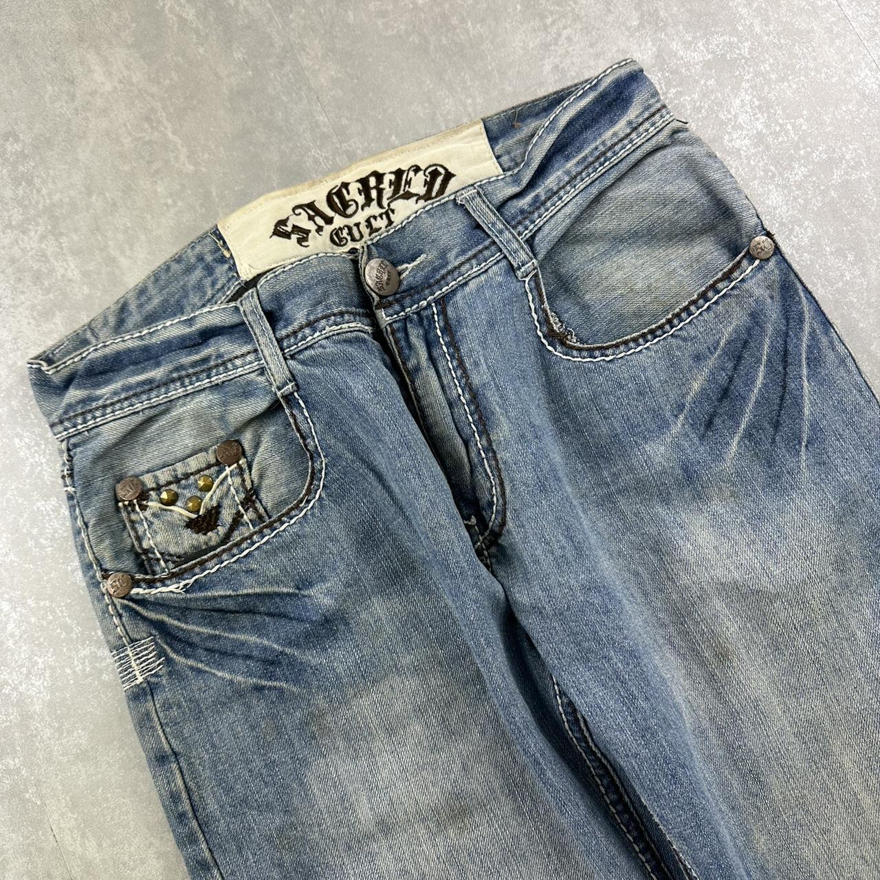 Sacred cult 2000s baggy spellout skate jeans