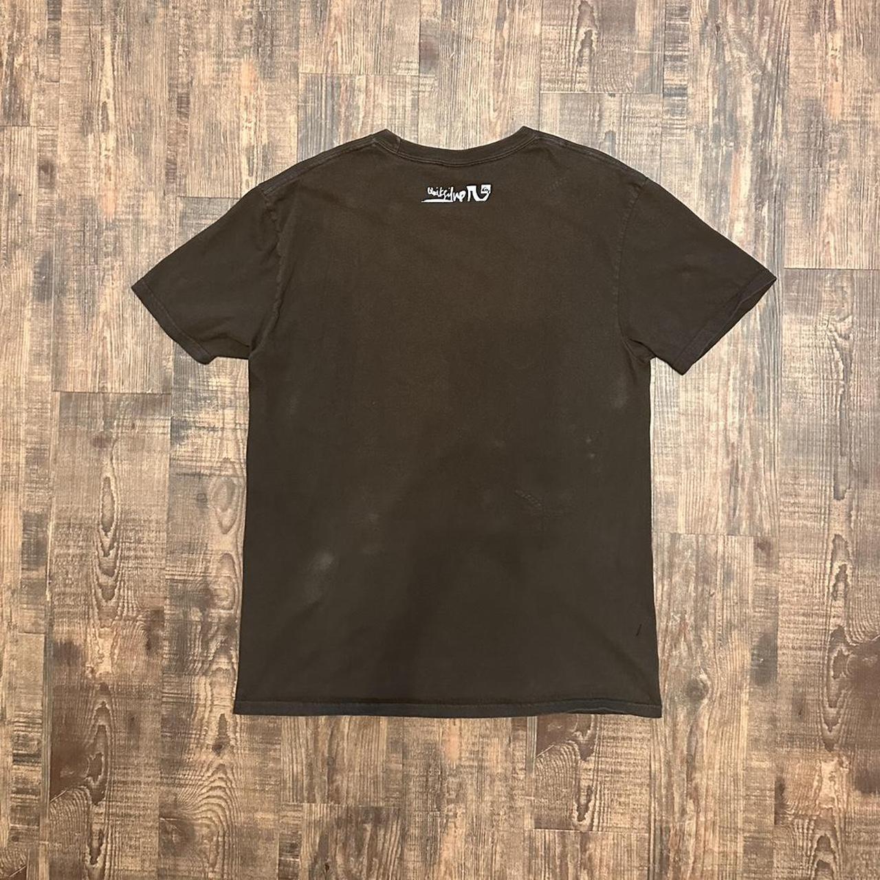 Quiksilver 2000s New York NYC spell out T shirt in dark brown