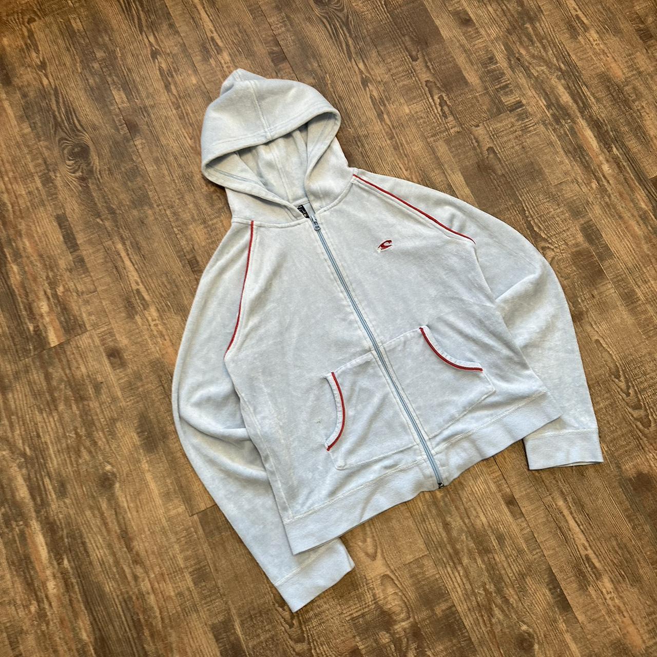 O’Neill 2000s cropped velour hoodie