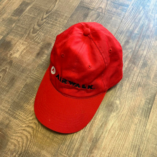 Airwalk 00s dad cap in red with big spellout