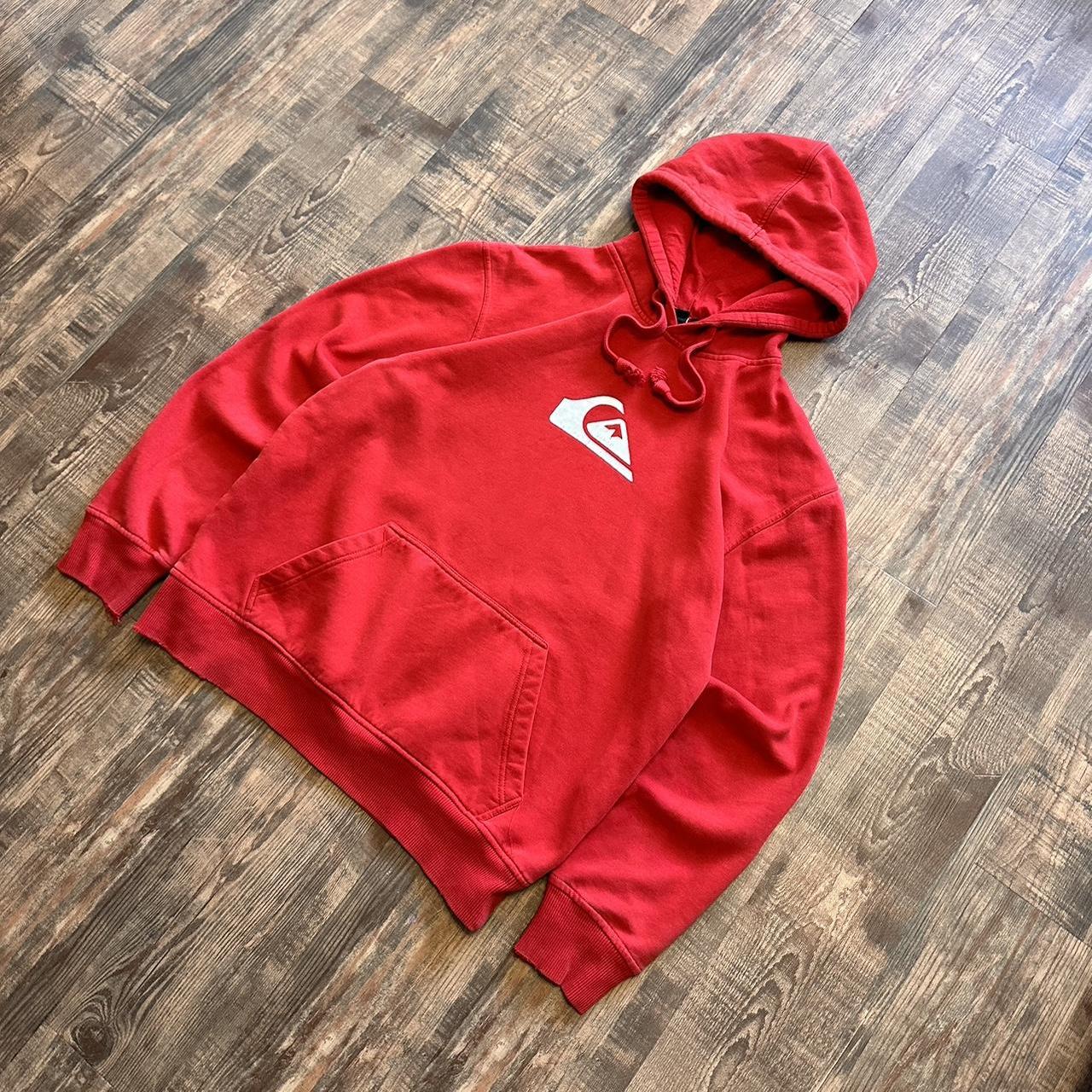 Quiksilver 2000s distressed surfwear hoodie