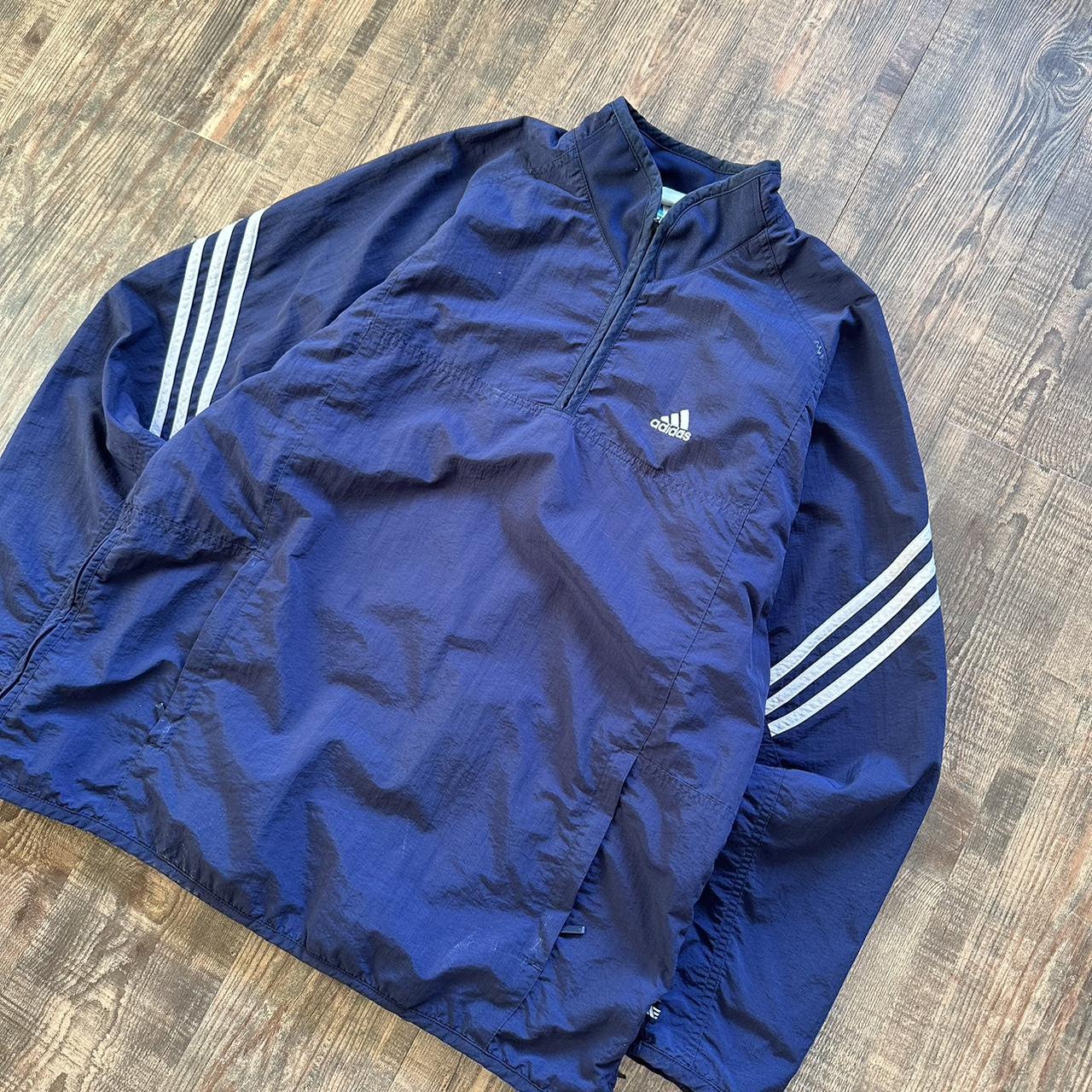 Adidas 2000s 1/4 zip pullover windbreaker