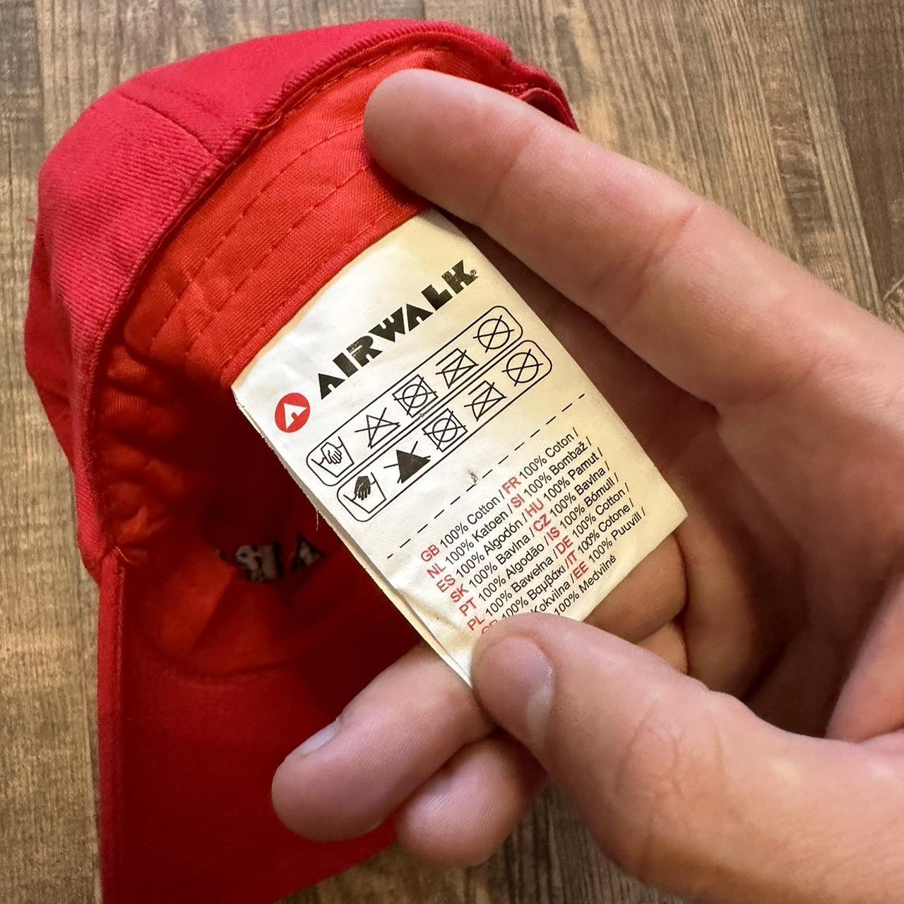 Airwalk 00s dad cap in red with big spellout