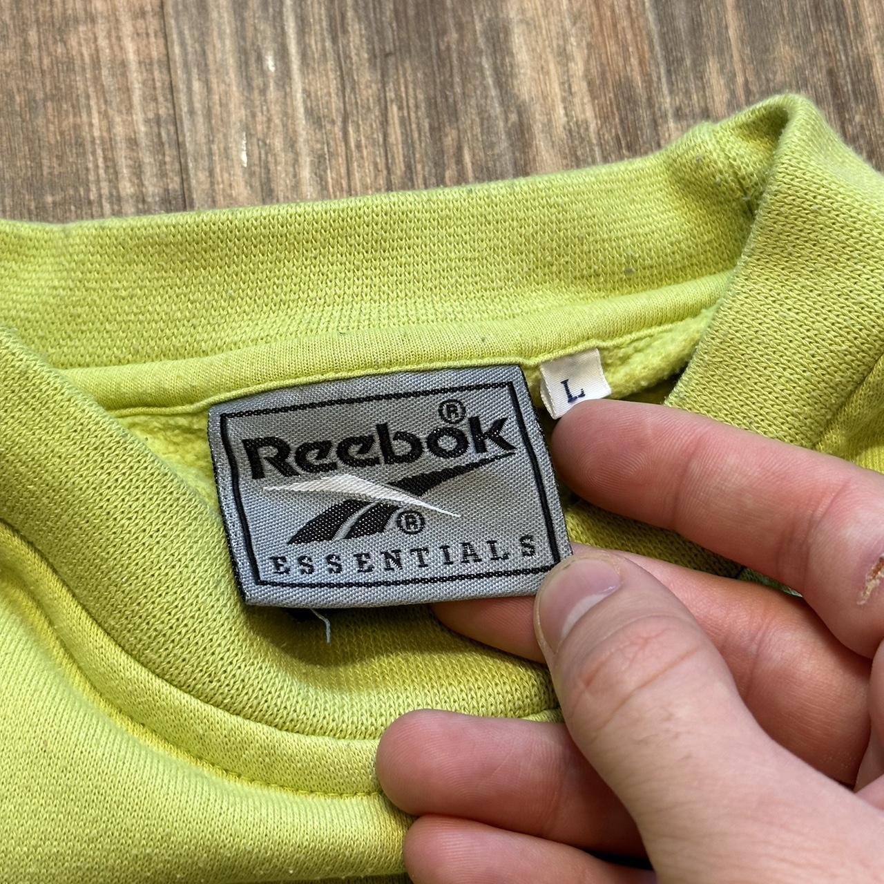 Reebok 2000s acid green spellout sweatshirt