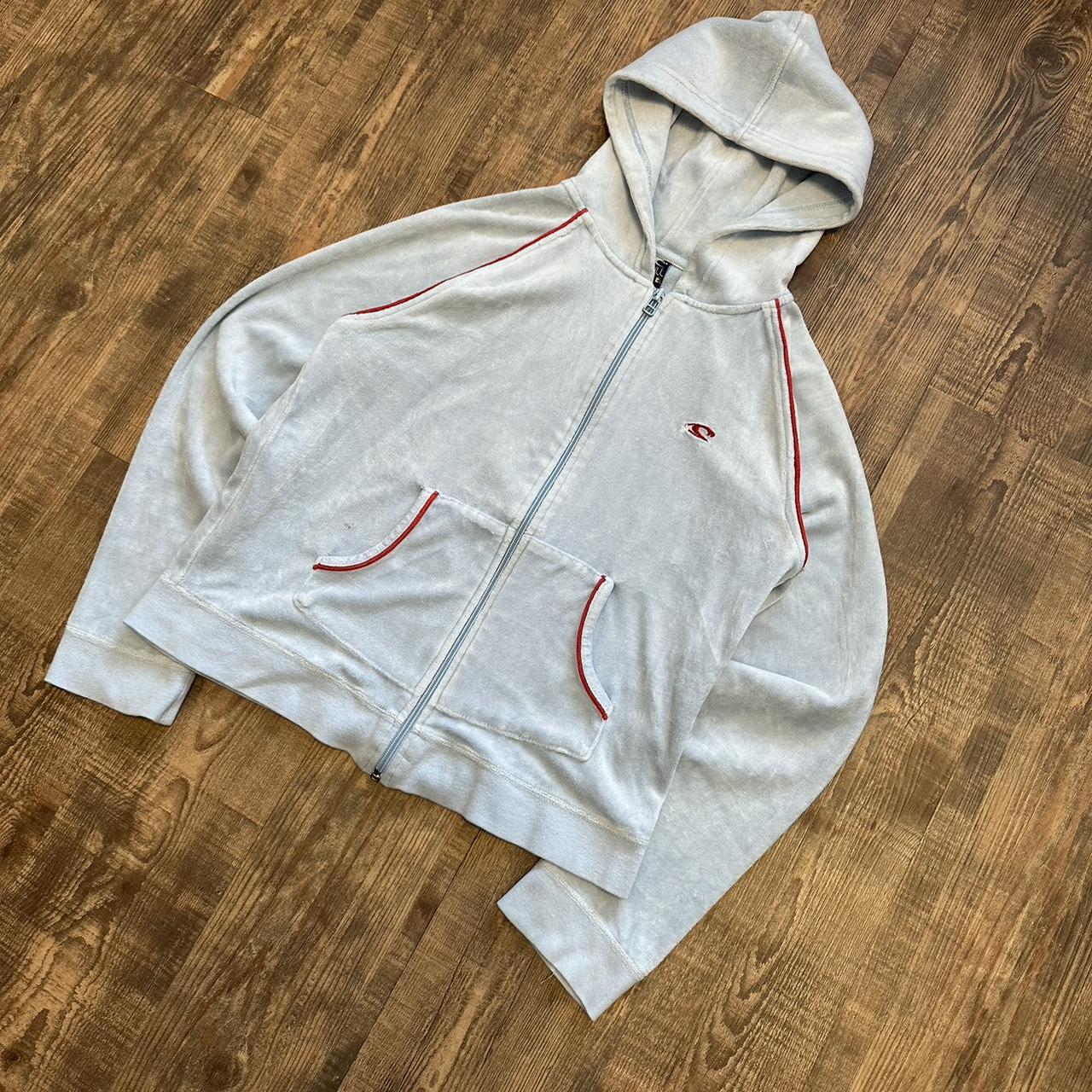 O’Neill 2000s cropped velour hoodie